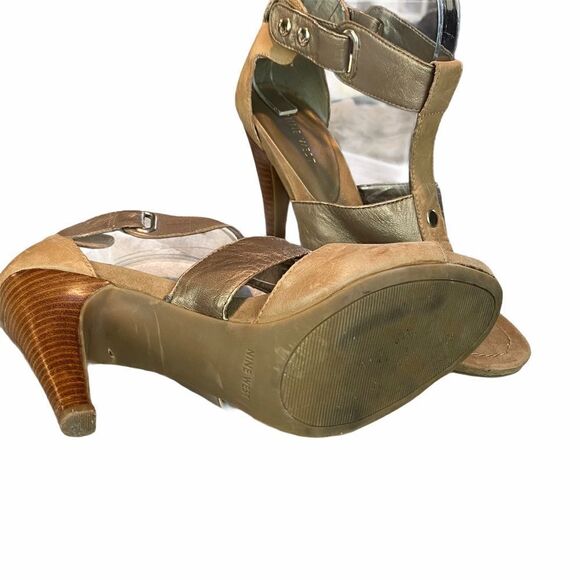 Nine West Leather strappy heeled sandals size 8 - Picture 6 of 11